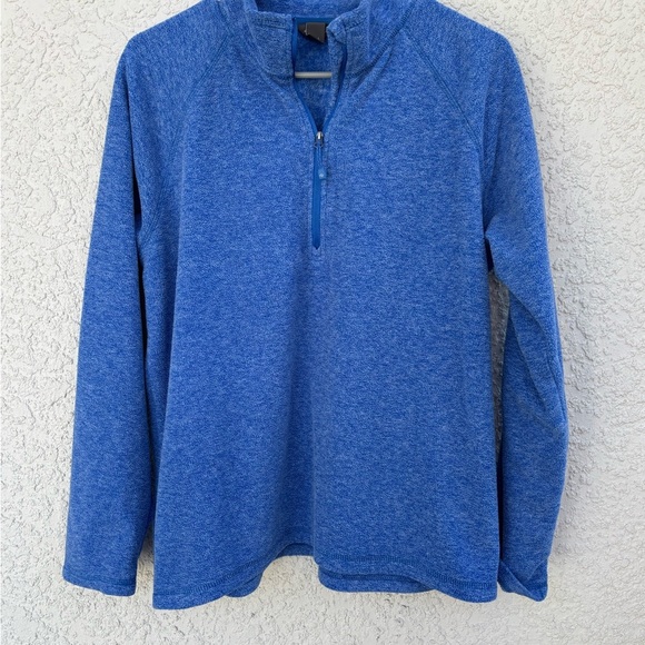 Eddie Bauer Blue Quarter-Zip Sweatshirt - Picture 4 of 7